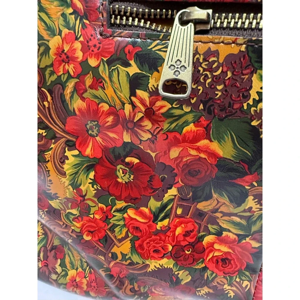 PATRICIA‎ NASH Ellington Large Shoulder bag Leather Travel Satchel RUSTIC FLORAL